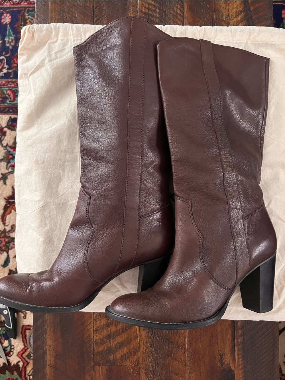 Genuine Michael Kors Brown Leather Heeled Boots